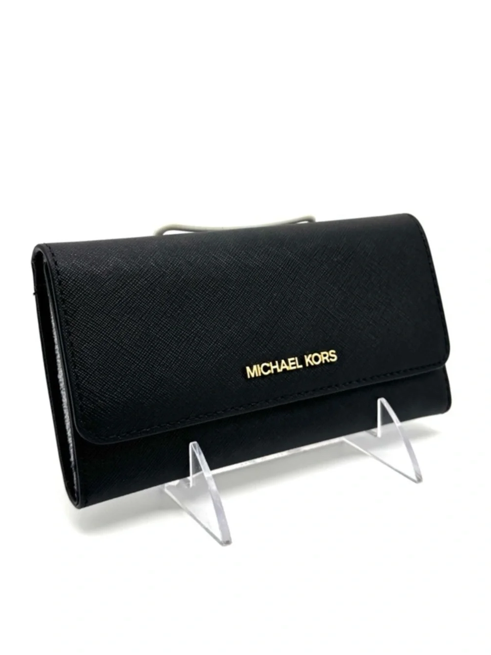 Michael Kors Large Trifold Wallet Black/Gold